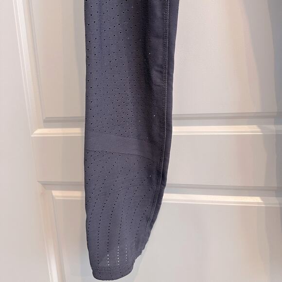 Nike Dri-Fit Perforated Crop Legging Pant Dark Purple - Picture 3 of 7